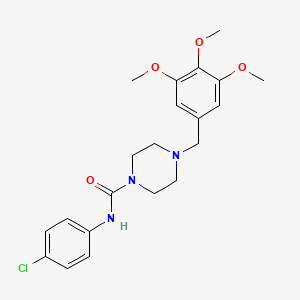 molecular formula C21H26ClN3O4 B4494319 N-(4-chlorophenyl)-4-(3,4,5-trimethoxybenzyl)piperazine-1-carboxamide 