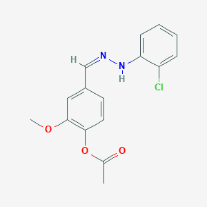 molecular formula C16H15ClN2O3 B449432 4-{(Z)-[2-(2-chlorophenyl)hydrazinylidene]methyl}-2-methoxyphenyl acetate 