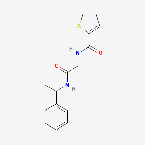 molecular formula C15H16N2O2S B4494331 N-{2-oxo-2-[(1-phenylethyl)amino]ethyl}-2-thiophenecarboxamide 