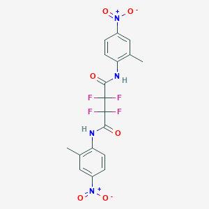 molecular formula C18H14F4N4O6 B449434 2,2,3,3-tetrafluoro-N,N'-bis(2-methyl-4-nitrophenyl)butanediamide 