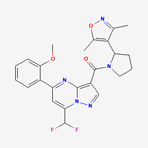 7-(difluoromethyl)-3-{[2-(3,5-dimethyl-4-isoxazolyl)-1-pyrrolidinyl]carbonyl}-5-(2-methoxyphenyl)pyrazolo[1,5-a]pyrimidine