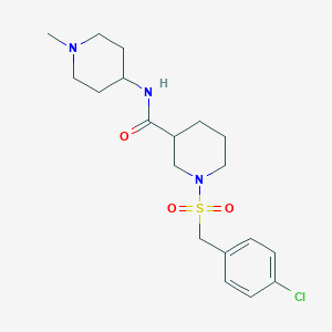 molecular formula C19H28ClN3O3S B4494345 1-[(4-chlorobenzyl)sulfonyl]-N-(1-methyl-4-piperidinyl)-3-piperidinecarboxamide 