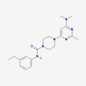 4-[6-(dimethylamino)-2-methylpyrimidin-4-yl]-N-(3-ethylphenyl)piperazine-1-carboxamide