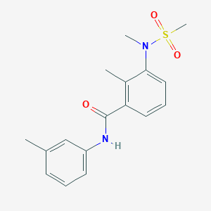 molecular formula C17H20N2O3S B4494367 2-methyl-3-[methyl(methylsulfonyl)amino]-N-(3-methylphenyl)benzamide 