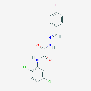 molecular formula C15H10Cl2FN3O2 B449438 N-(2,5-dichlorophenyl)-2-[2-(4-fluorobenzylidene)hydrazino]-2-oxoacetamide 