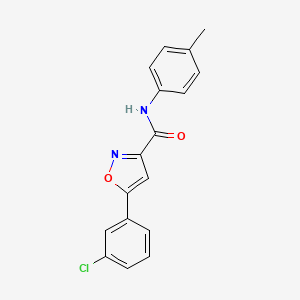 5-(3-chlorophenyl)-N-(4-methylphenyl)-1,2-oxazole-3-carboxamide