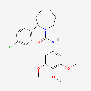 molecular formula C22H27ClN2O4 B4494421 2-(4-chlorophenyl)-N-(3,4,5-trimethoxyphenyl)azepane-1-carboxamide 