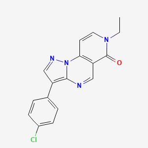 molecular formula C17H13ClN4O B4494428 3-(4-chlorophenyl)-7-ethylpyrazolo[1,5-a]pyrido[3,4-e]pyrimidin-6(7H)-one 