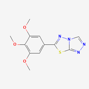 molecular formula C12H12N4O3S B4494442 6-(3,4,5-trimethoxyphenyl)-[1,2,4]triazolo[3,4-b][1,3,4]thiadiazole 