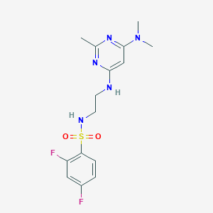 N-(2-{[6-(dimethylamino)-2-methyl-4-pyrimidinyl]amino}ethyl)-2,4-difluorobenzenesulfonamide