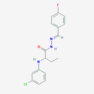 2-(3-chloroanilino)-N'-(4-fluorobenzylidene)butanohydrazide