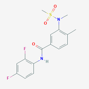 N-(2,4-difluorophenyl)-4-methyl-3-[methyl(methylsulfonyl)amino]benzamide