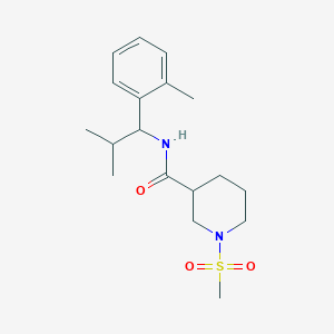 N-[2-methyl-1-(2-methylphenyl)propyl]-1-(methylsulfonyl)-3-piperidinecarboxamide