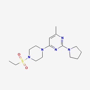 4-[4-(ethylsulfonyl)-1-piperazinyl]-6-methyl-2-(1-pyrrolidinyl)pyrimidine