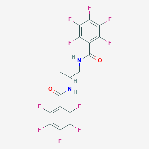 molecular formula C17H8F10N2O2 B449453 2,3,4,5,6-pentafluoro-N-{1-methyl-2-[(2,3,4,5,6-pentafluorobenzoyl)amino]ethyl}benzamide 