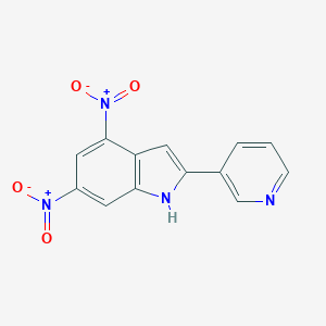 molecular formula C13H8N4O4 B449456 4,6-dinitro-2-(3-pyridinyl)-1H-indole 