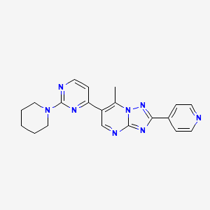 7-Methyl-6-(2-piperidino-4-pyrimidinyl)-2-(4-pyridyl)[1,2,4]triazolo[1,5-a]pyrimidine