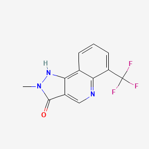 molecular formula C12H8F3N3O B4494604 2-methyl-6-(trifluoromethyl)-1,2-dihydro-3H-pyrazolo[4,3-c]quinolin-3-one 