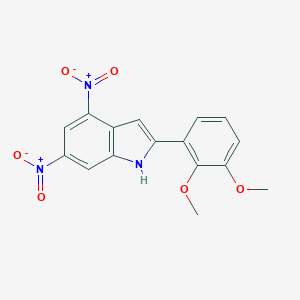 molecular formula C16H13N3O6 B449461 2-(2,3-dimethoxyphenyl)-4,6-dinitro-1H-indole 