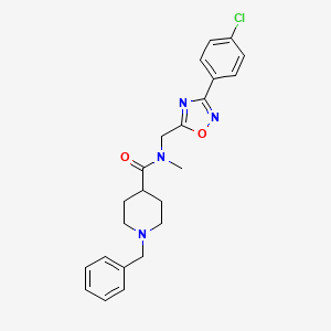 1-benzyl-N-{[3-(4-chlorophenyl)-1,2,4-oxadiazol-5-yl]methyl}-N-methylpiperidine-4-carboxamide