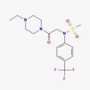 N-[2-(4-ethyl-1-piperazinyl)-2-oxoethyl]-N-[4-(trifluoromethyl)phenyl]methanesulfonamide