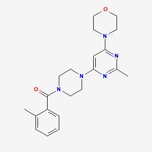 4-{2-methyl-6-[4-(2-methylbenzoyl)-1-piperazinyl]-4-pyrimidinyl}morpholine