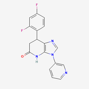 molecular formula C17H12F2N4O B4494672 7-(2,4-difluorophenyl)-3-(3-pyridinyl)-3,4,6,7-tetrahydro-5H-imidazo[4,5-b]pyridin-5-one 