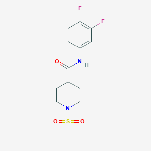 molecular formula C13H16F2N2O3S B4494687 N-(3,4-difluorophenyl)-1-methanesulfonylpiperidine-4-carboxamide 