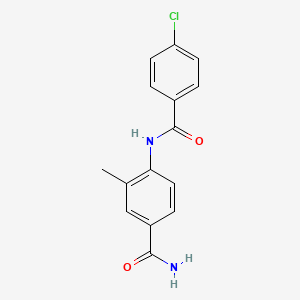 molecular formula C15H13ClN2O2 B4494711 4-[(4-chlorobenzoyl)amino]-3-methylbenzamide 