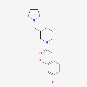 2-(2,4-Difluorophenyl)-1-[3-(pyrrolidin-1-ylmethyl)piperidin-1-yl]ethanone