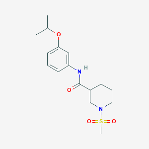 molecular formula C16H24N2O4S B4494740 1-METHANESULFONYL-N-[3-(PROPAN-2-YLOXY)PHENYL]PIPERIDINE-3-CARBOXAMIDE 