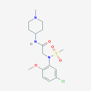 N~2~-(5-chloro-2-methoxyphenyl)-N~1~-(1-methyl-4-piperidinyl)-N~2~-(methylsulfonyl)glycinamide