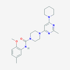 N-(2-methoxy-5-methylphenyl)-4-[2-methyl-6-(1-piperidinyl)-4-pyrimidinyl]-1-piperazinecarboxamide