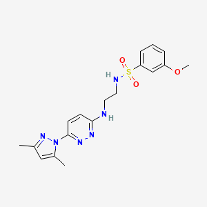 N-(2-{[6-(3,5-dimethyl-1H-pyrazol-1-yl)-3-pyridazinyl]amino}ethyl)-3-methoxybenzenesulfonamide