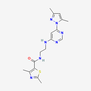 N-(2-{[6-(3,5-dimethyl-1H-pyrazol-1-yl)-4-pyrimidinyl]amino}ethyl)-2,4-dimethyl-1,3-thiazole-5-carboxamide