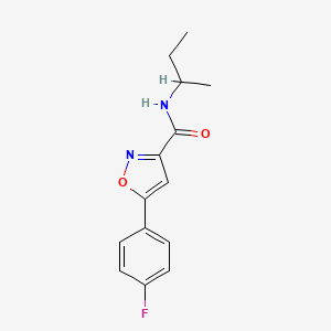 molecular formula C14H15FN2O2 B4494810 N-(sec-butyl)-5-(4-fluorophenyl)-3-isoxazolecarboxamide 