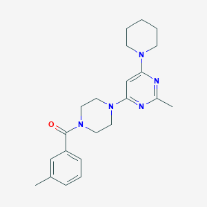 2-Methyl-4-[4-(3-methylbenzoyl)piperazin-1-YL]-6-(piperidin-1-YL)pyrimidine