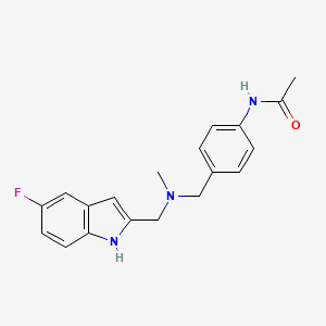 N-(4-{[[(5-fluoro-1H-indol-2-yl)methyl](methyl)amino]methyl}phenyl)acetamide