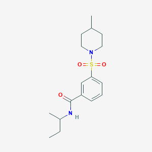 N-(butan-2-yl)-3-[(4-methylpiperidin-1-yl)sulfonyl]benzamide