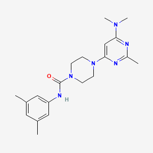 molecular formula C20H28N6O B4494836 4-[6-(dimethylamino)-2-methylpyrimidin-4-yl]-N-(3,5-dimethylphenyl)piperazine-1-carboxamide 