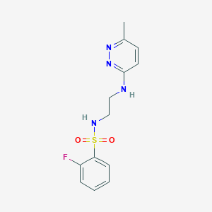 2-fluoro-N-{2-[(6-methyl-3-pyridazinyl)amino]ethyl}benzenesulfonamide