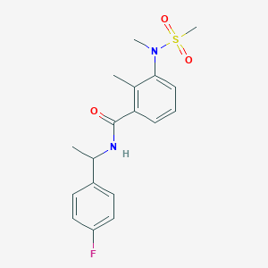 N-[1-(4-FLUOROPHENYL)ETHYL]-2-METHYL-3-(N-METHYLMETHANESULFONAMIDO)BENZAMIDE