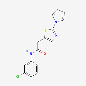 N-(3-chlorophenyl)-2-[2-(1H-pyrrol-1-yl)-1,3-thiazol-5-yl]acetamide