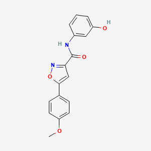 molecular formula C17H14N2O4 B4494881 N-(3-hydroxyphenyl)-5-(4-methoxyphenyl)-1,2-oxazole-3-carboxamide 