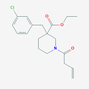 ethyl 1-(3-butenoyl)-3-(3-chlorobenzyl)-3-piperidinecarboxylate