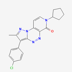 3-(4-chlorophenyl)-7-cyclopentyl-2-methylpyrazolo[5,1-c]pyrido[4,3-e][1,2,4]triazin-6(7H)-one