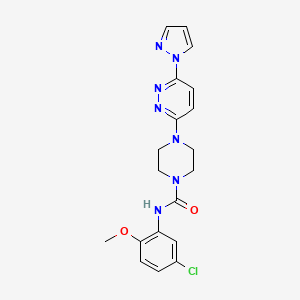 molecular formula C19H20ClN7O2 B4494895 N-(5-chloro-2-methoxyphenyl)-4-[6-(1H-pyrazol-1-yl)-3-pyridazinyl]-1-piperazinecarboxamide 