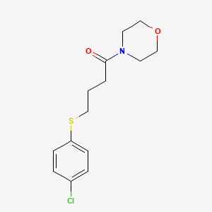 molecular formula C14H18ClNO2S B4494924 4-[(4-Chlorophenyl)sulfanyl]-1-(morpholin-4-yl)butan-1-one 