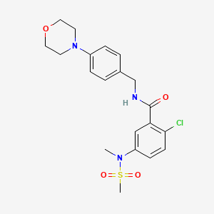 2-CHLORO-5-(N-METHYLMETHANESULFONAMIDO)-N-{[4-(MORPHOLIN-4-YL)PHENYL]METHYL}BENZAMIDE