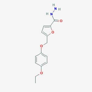 molecular formula C14H16N2O4 B449494 5-[(4-乙氧基苯氧基)甲基]呋喃-2-甲酰肼 CAS No. 438464-88-1